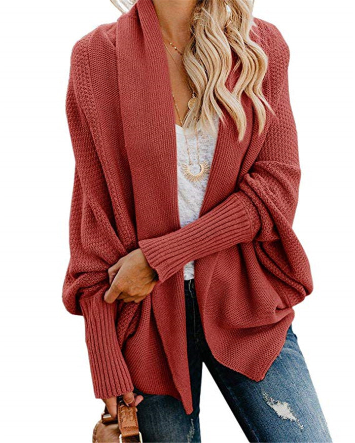 Cardigan en tricot pour femme, pull surdimensionné, manteau pour femme