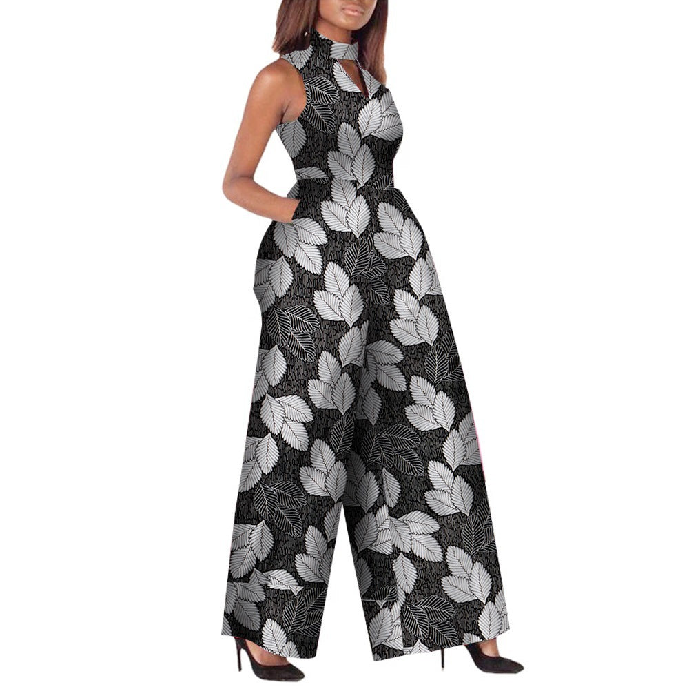 African Women's Ankara Fashion Jumpsuit Sleeveless