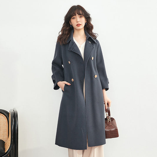 Double-faced cashmere overcoat