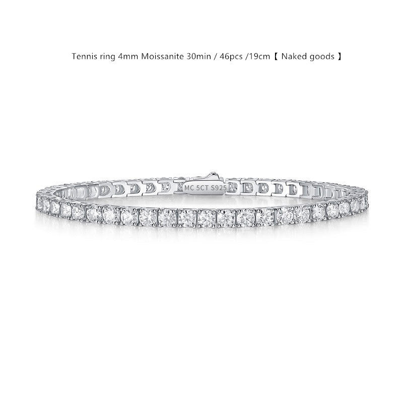 Sterling Silver D Color Moissanite Tennis Bracelet For Women