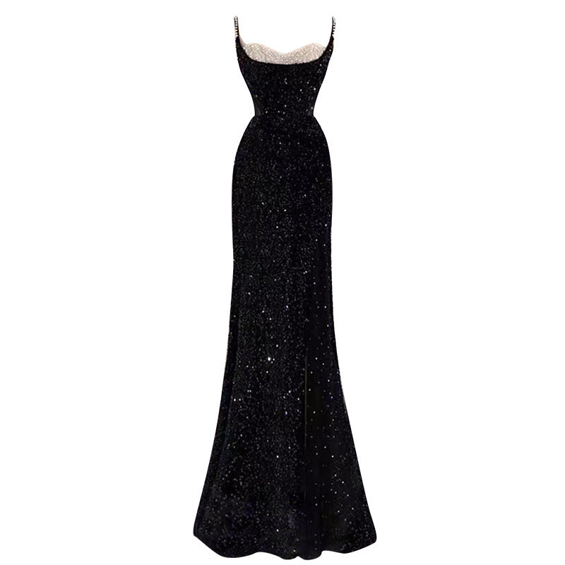 Women's Elegant Bright Star Vest Evening Dress