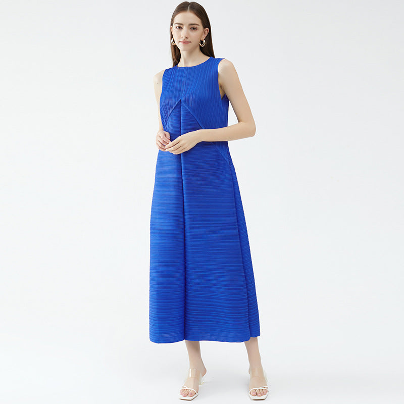 Vestido casual de color sólido para mujer