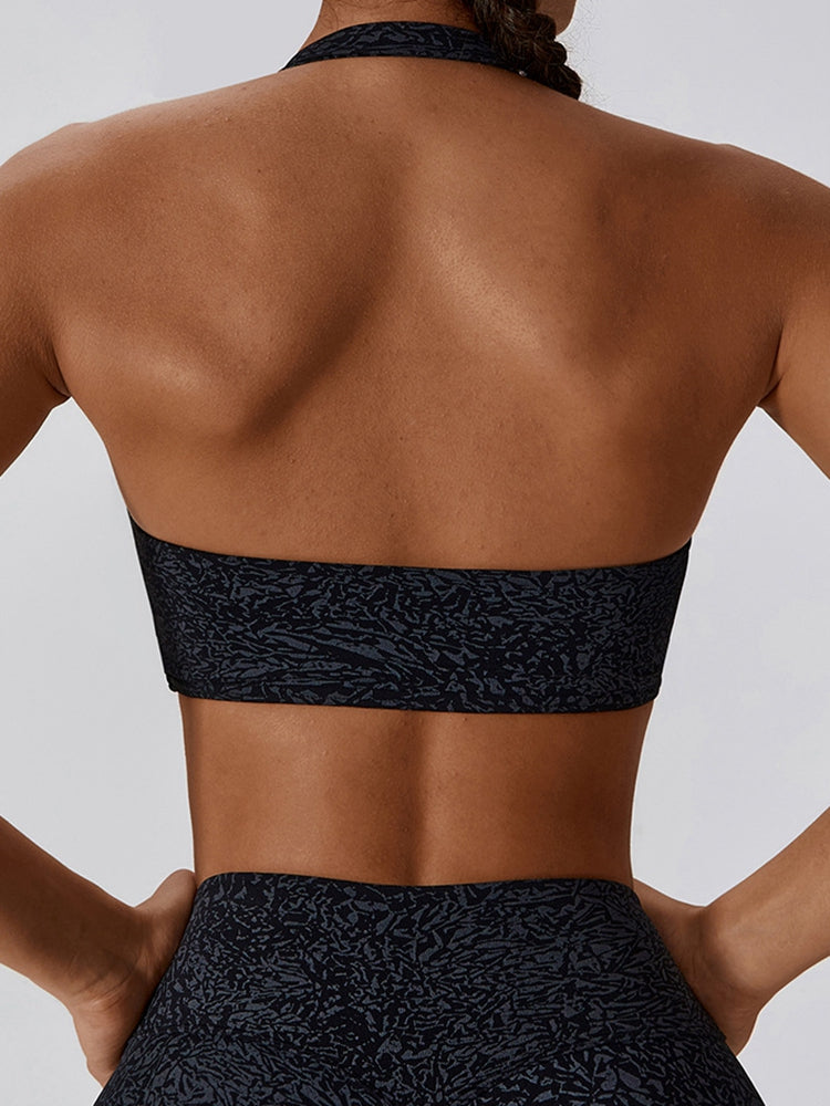 Soutien-gorge de sport sans manches à col licou