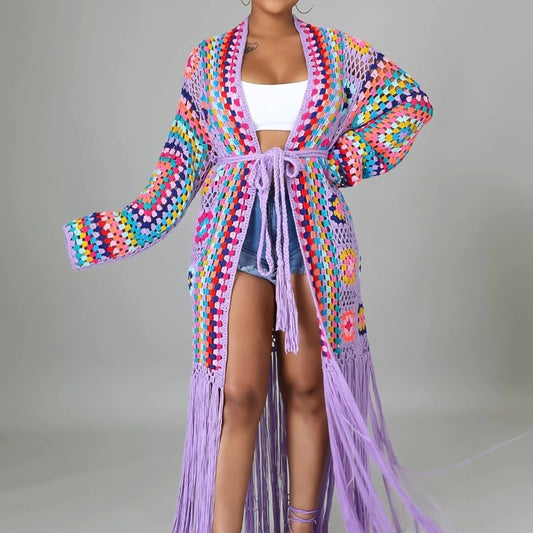 Women's Cardigan Handmade Crochet Beach Cover-up