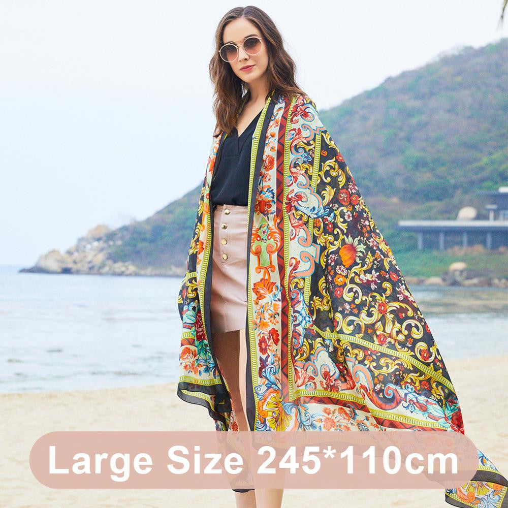 Sunscreen Shawl Ethnic Travel Oversized Shawl