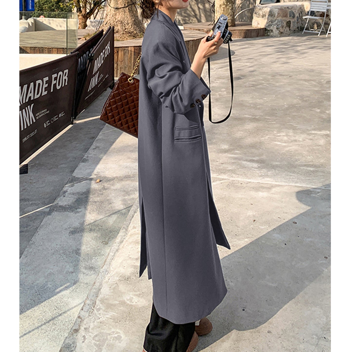 Trench long pour femmes, trench-coat classique, vêtements d’extérieur pour femmes de style britannique, veste élégante pour femmes, vêtements de printemps