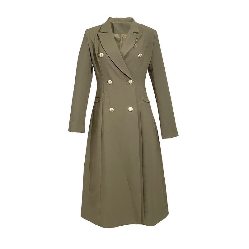 Mode Trench Coat femme Design mi-long