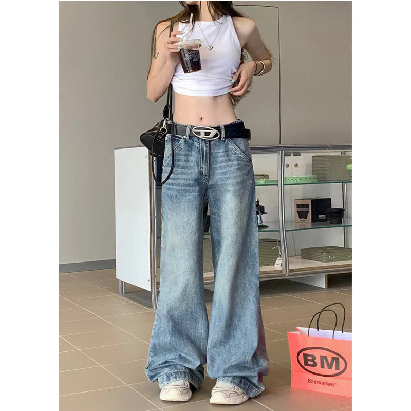 American Workwear Wide Leg Jeans Straight Mop