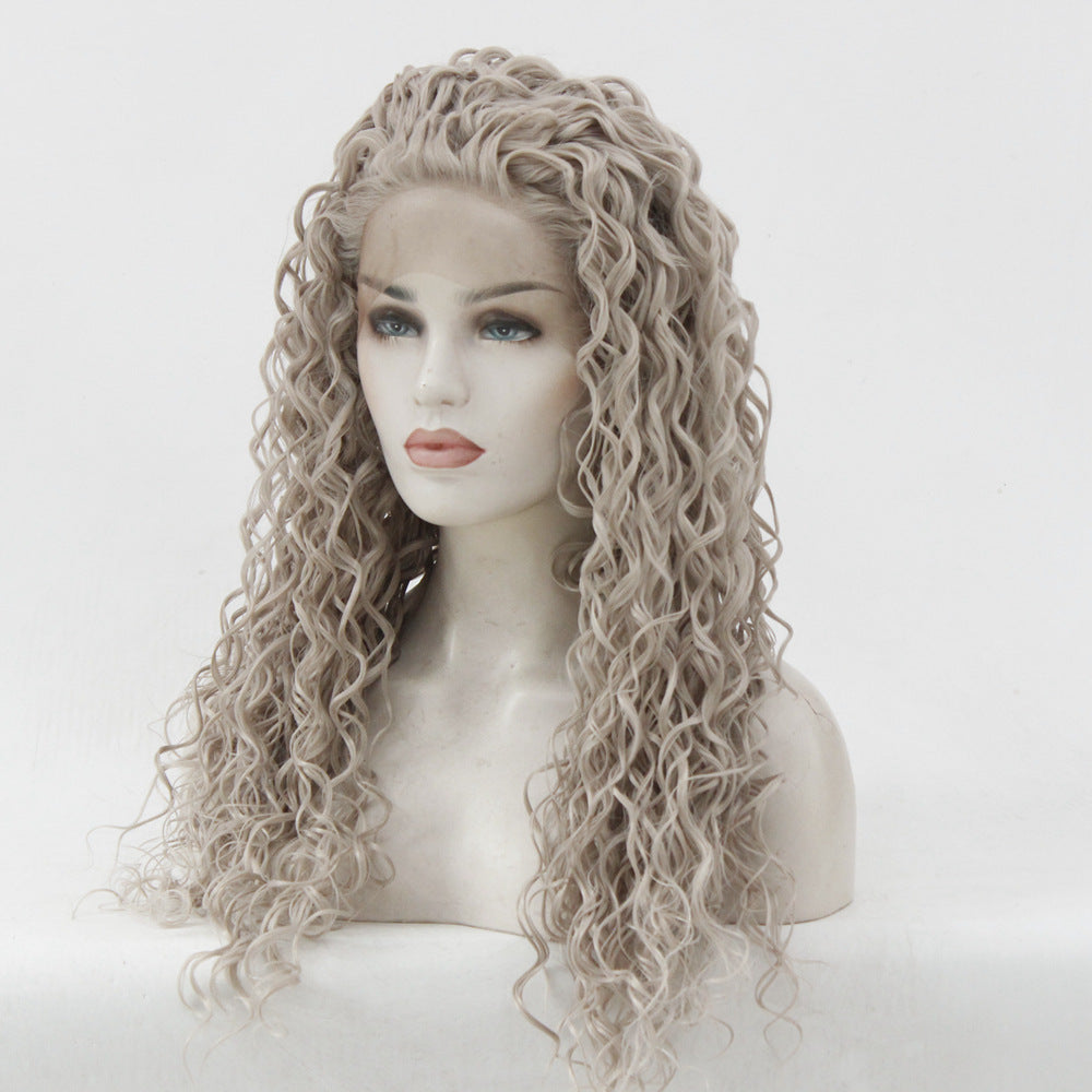 Women's Chemical Fiber Front Lace Head Cover Wig