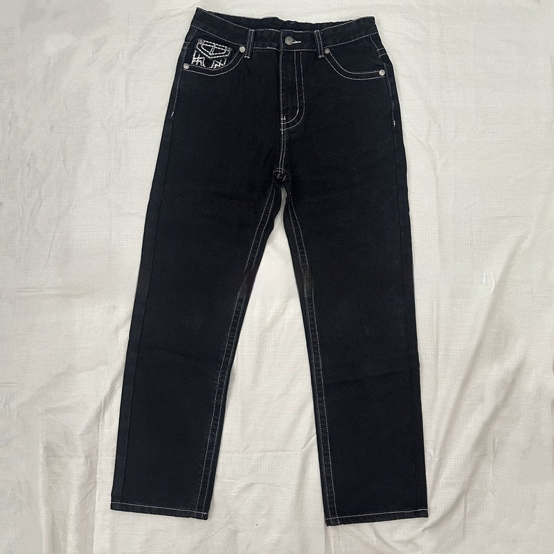 Commerce extérieur Jeans à bascule Pantalon de croyance Pantalon droit décontracté ample