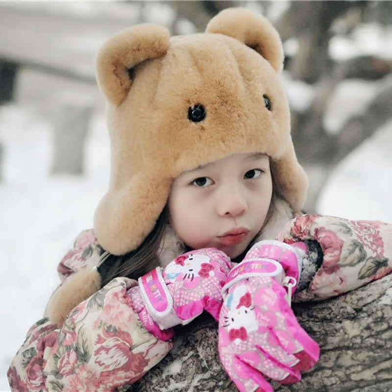 Children's Rex Rabbit Fur Hat Fashionable Cute And Playful