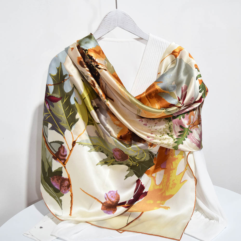 135CM Silk Big Square Scarf