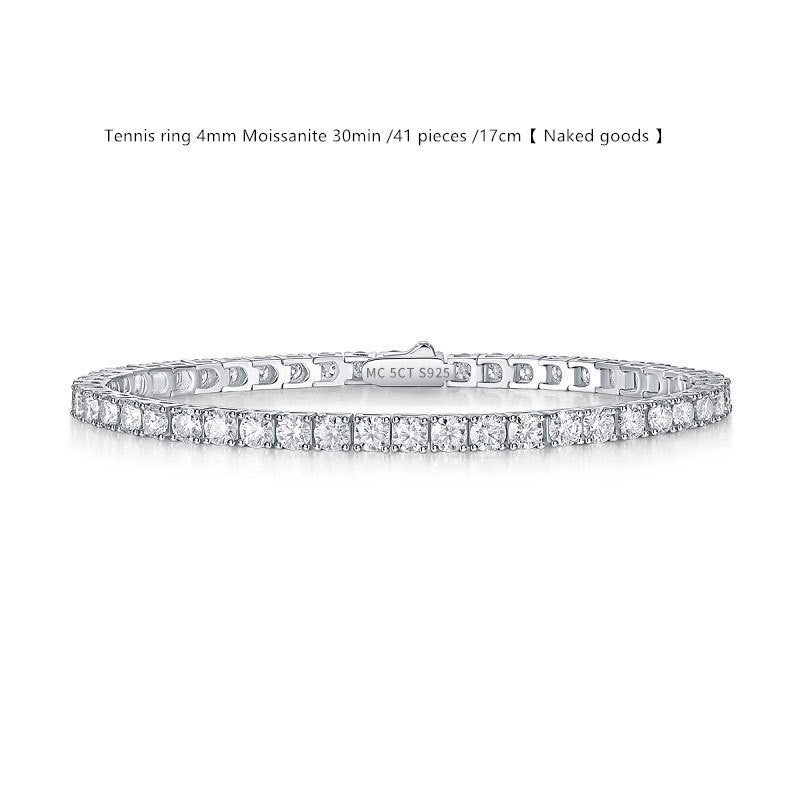 Sterling Silver D Color Moissanite Tennis Bracelet For Women