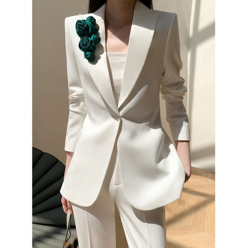 White Suit Outer Coat Suit Temperament Female