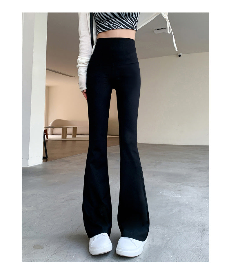 Spring And Autumn Skinny Shark Pants Outer Wear Black High Waist Slimming