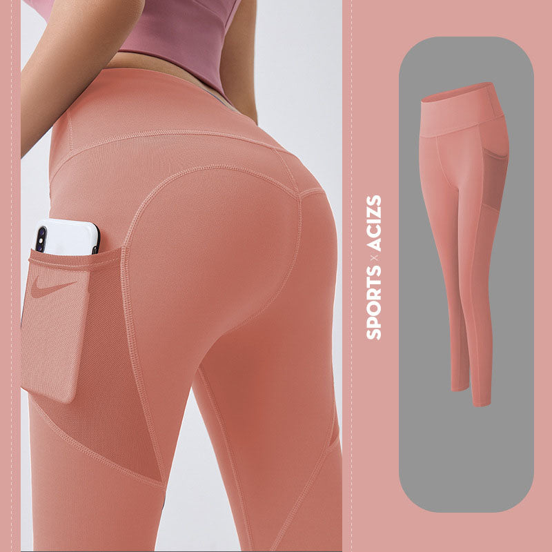 Pantalons de Yoga femmes avec poche Leggings Sport fille Leggings de gymnastique femmes contrôle du ventre collants de Jogging femme pantalons de Fitness