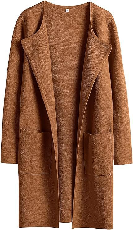 Manteau en laine pour femmes avec poches, tempérament d'automne et d'hiver, coupe cintrée, veste mi-longue, manteaux à revers confortables et décontractés