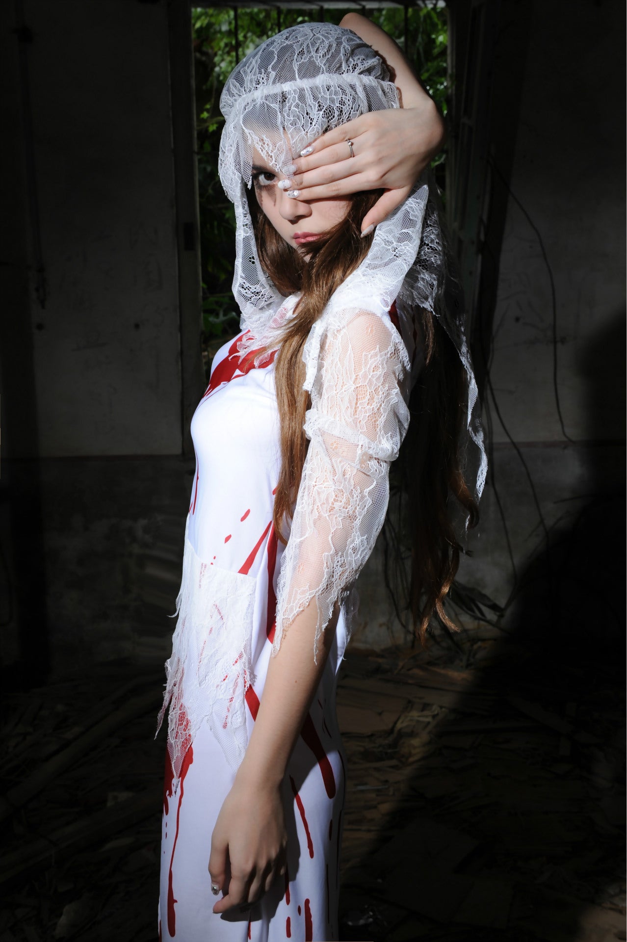 Halloween Horror Bloody Doctor Bloody Nurse Spiritual Love Ghost Festival Party Wear Ghost Nurse