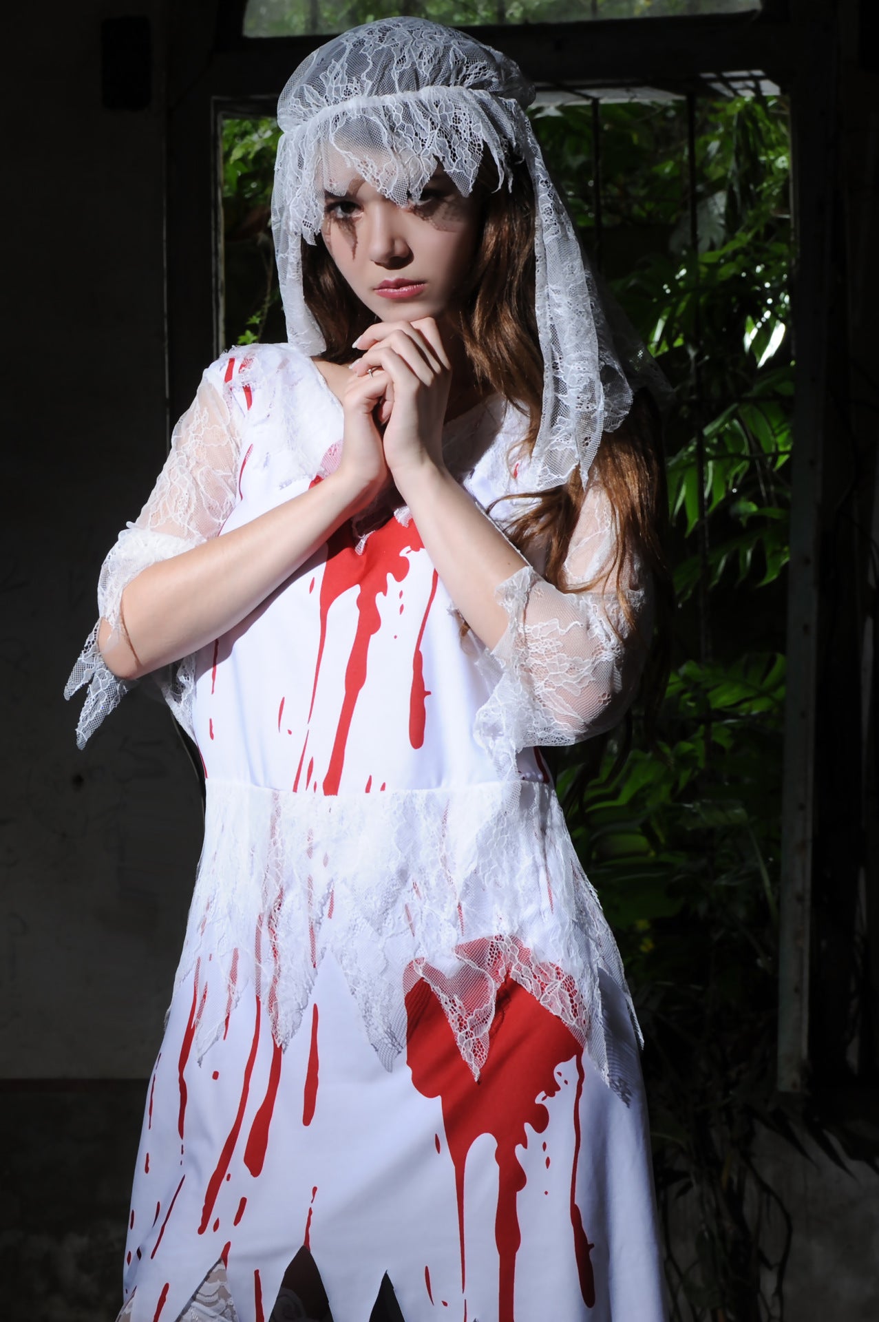 Halloween Horror Bloody Doctor Bloody Nurse Spiritual Love Ghost Festival Party Wear Ghost Nurse