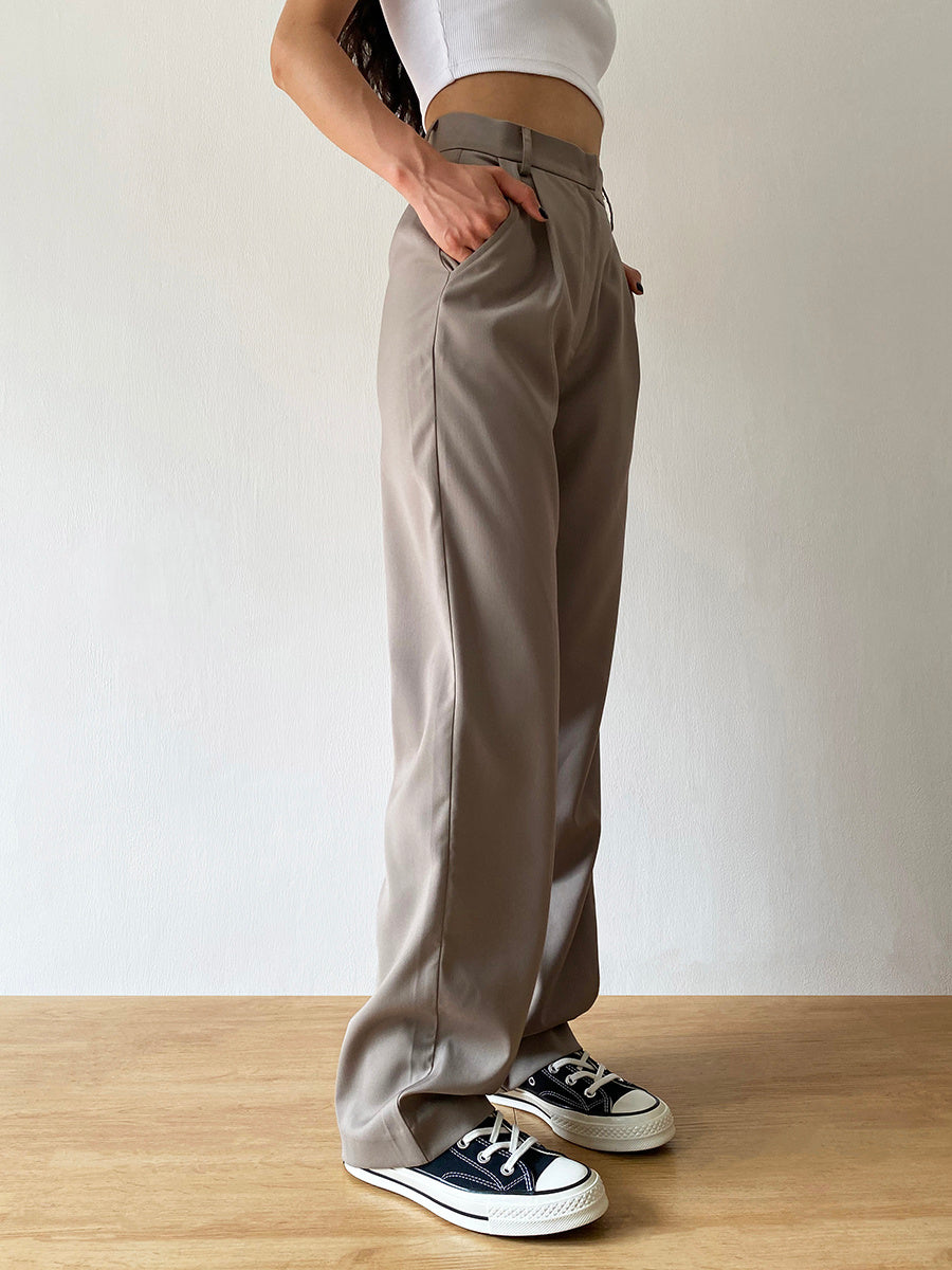 Pantalon droit amincissant rétro pour femme