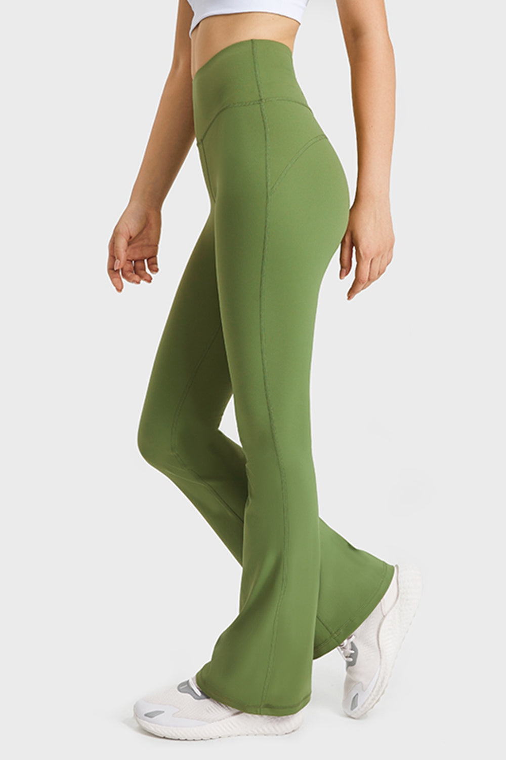 Pantalones de yoga acampanados con cintura elástica