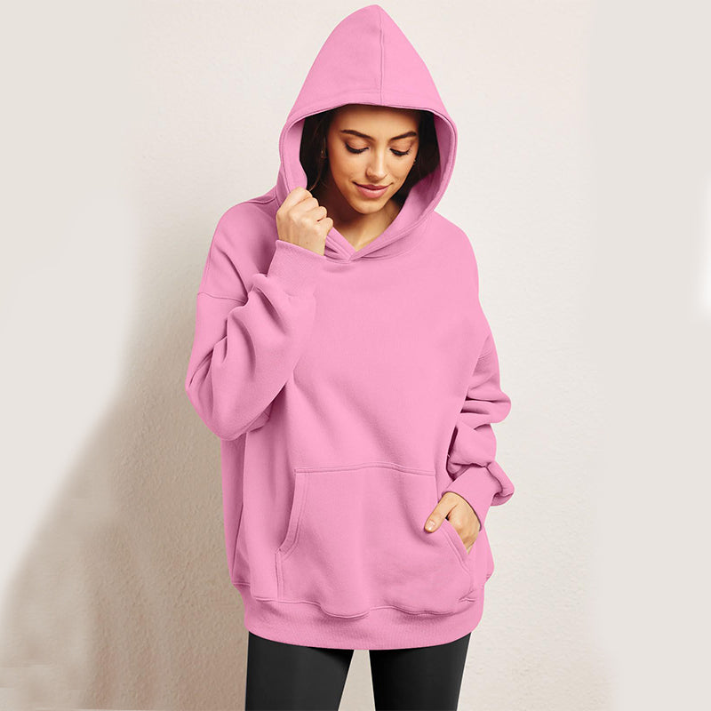 Sweats à capuche surdimensionnés pour femmes, sweat-shirts amples en polaire avec poche, pull à manches longues, pulls à capuche, tenues d'hiver et d'automne, vêtements de sport