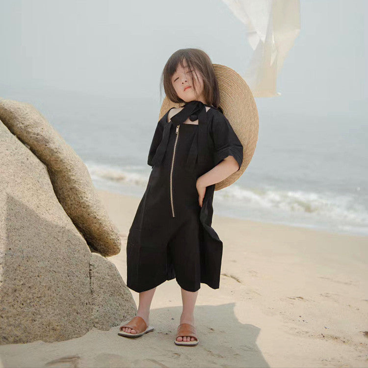 Sombrero de paja de protección solar de moda retro de ala grande clásico para niños