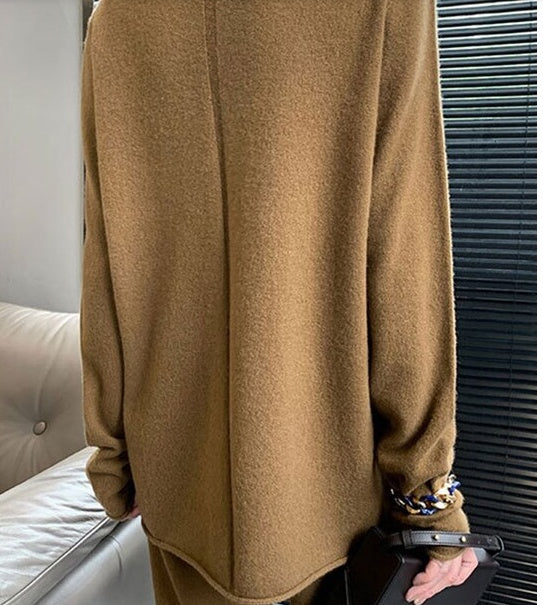 Two-piece Knitted Sweater Wide-leg Pants