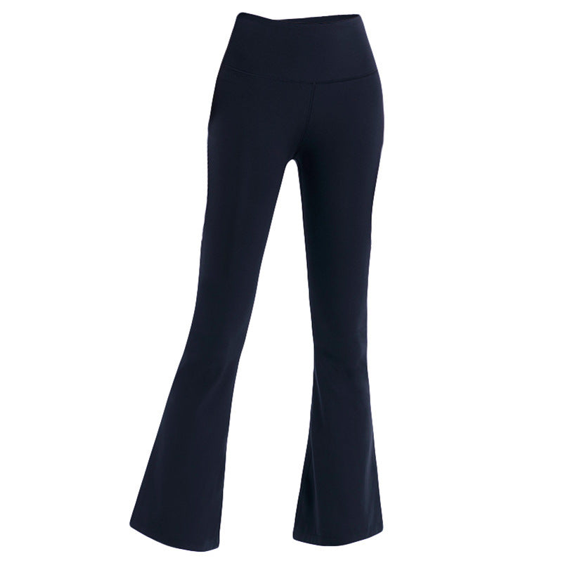 Pantalon à fond cloche pour femme, taille haute, serré, sport, Yoga