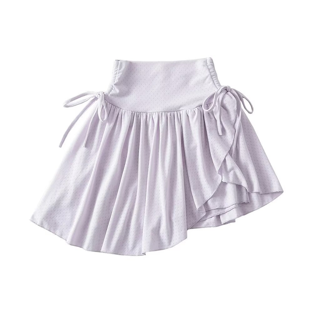 Sweet Bubble Skirt Women's Soft Drawstring Ruffle Anti-exposure