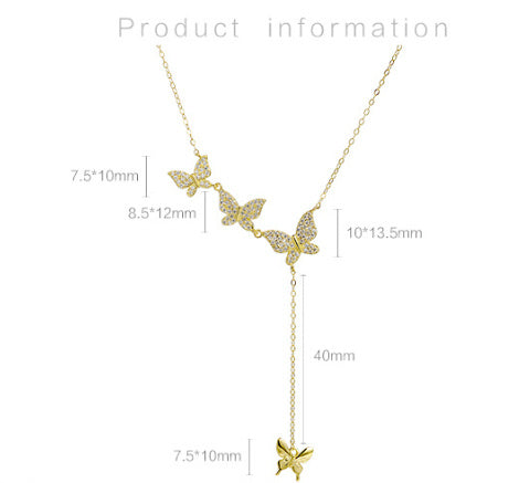 Fashion Personality Female Bow Pendant Necklace