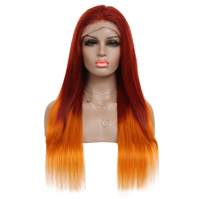 Perruque Lace Front Wig 13x4, cheveux naturels, couvre-chef, dentelle transparente