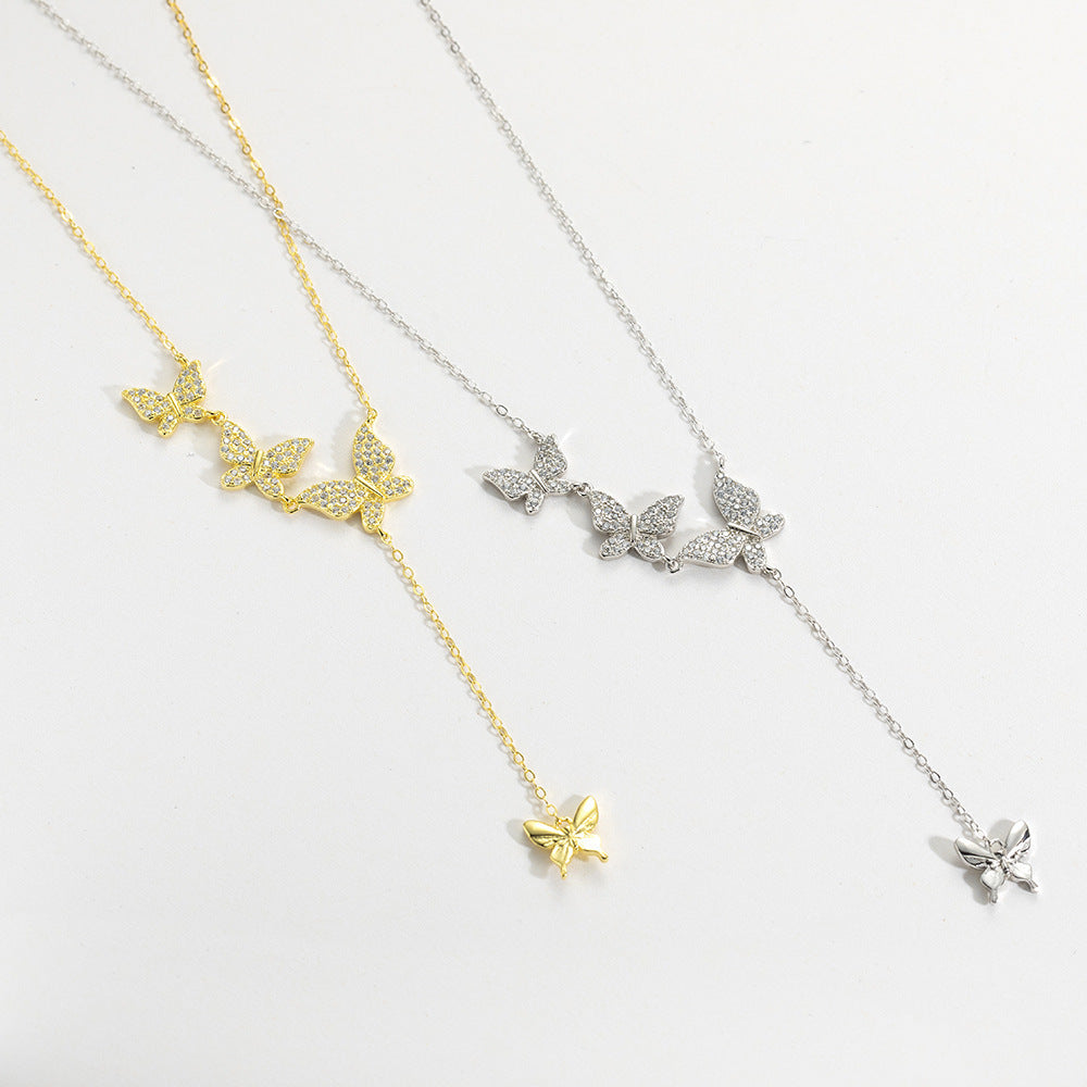 Fashion Personality Female Bow Pendant Necklace