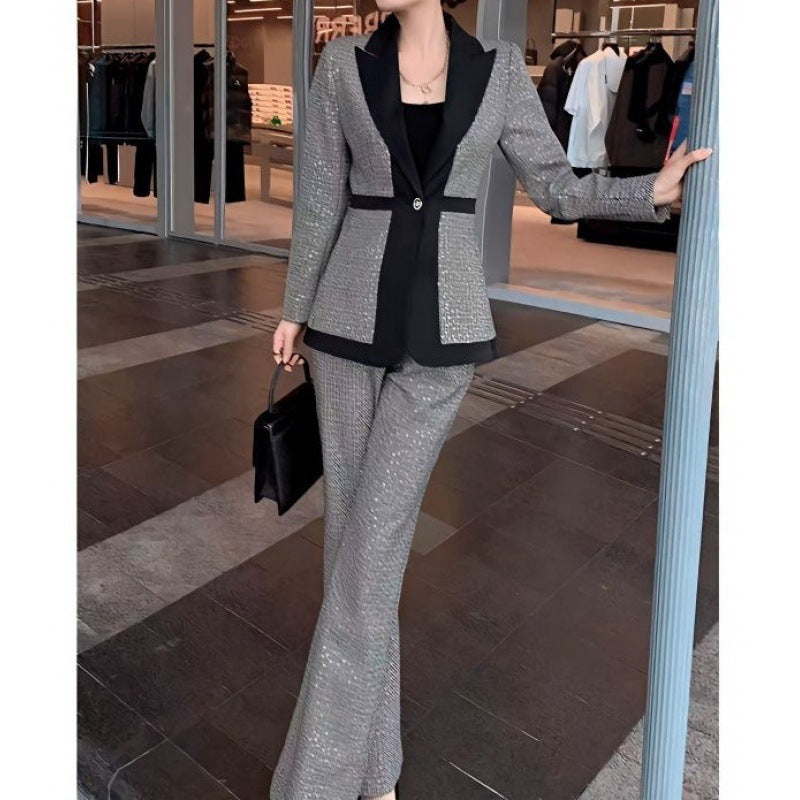 Heavy Industry Sequin Temperament Slim-fit Flattering Suit Outer Coat Suit