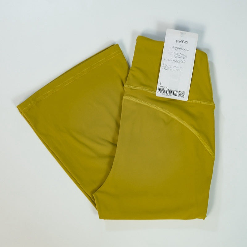 Pantalon à fond cloche pour femme, taille haute, serré, sport, Yoga