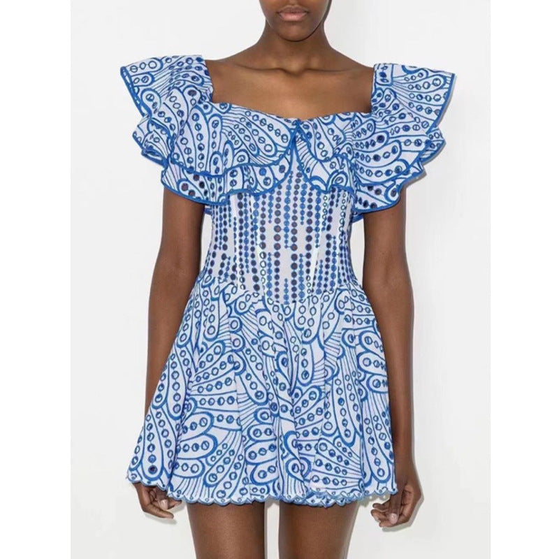 Robe de vacances à la mode pour femmes, à taille contrôlée