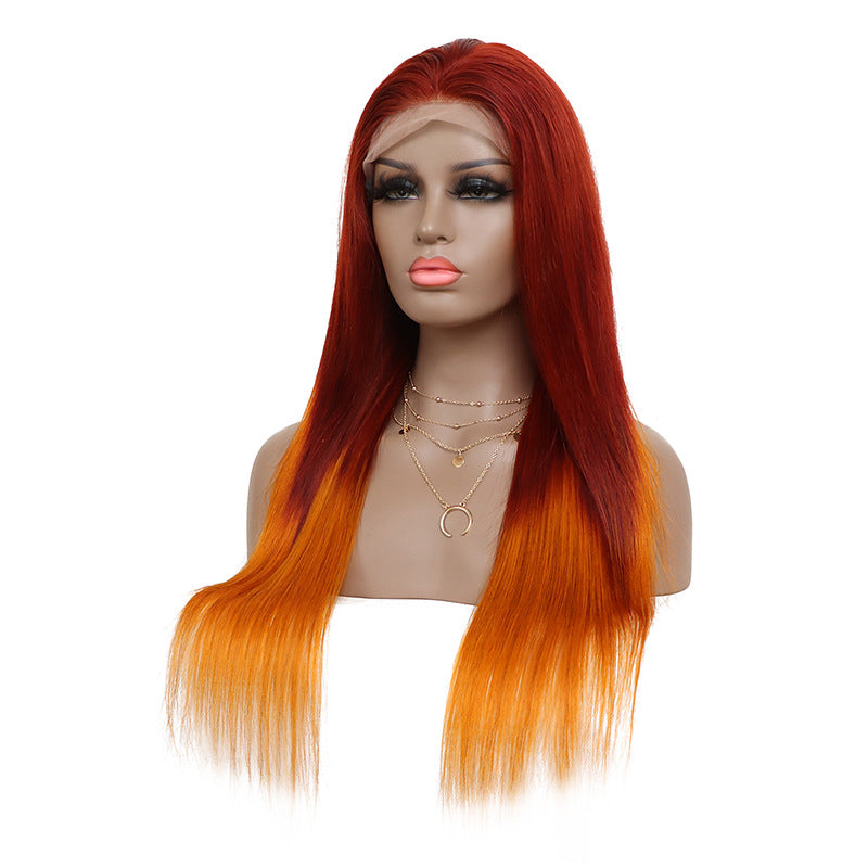 Perruque Lace Front Wig 13x4, cheveux naturels, couvre-chef, dentelle transparente