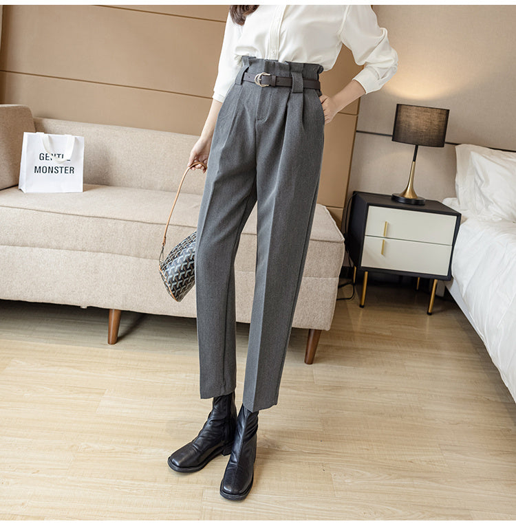 Women's Straight Leg Harlan Pants, New Autumn Outfit, Loose Fitting Suit Pants