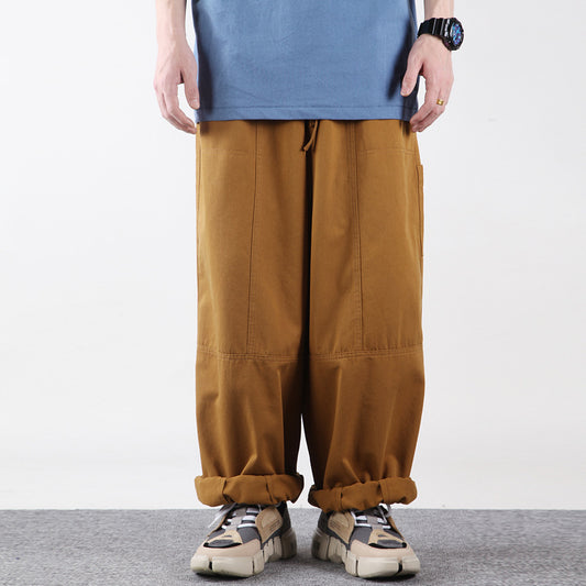 Street Retro Wide Leg Pants Men's Loose