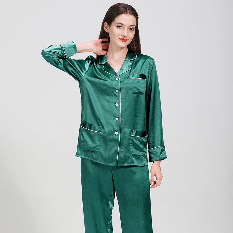 Ensemble deux pièces pyjama long en soie 19 Momi pour femme