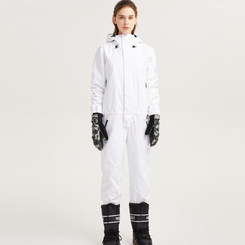 Detachable ski trouser suit