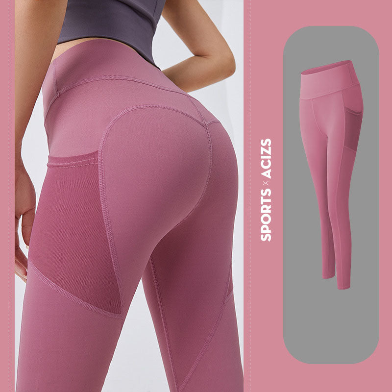 Pantalons de Yoga femmes avec poche Leggings Sport fille Leggings de gymnastique femmes contrôle du ventre collants de Jogging femme pantalons de Fitness