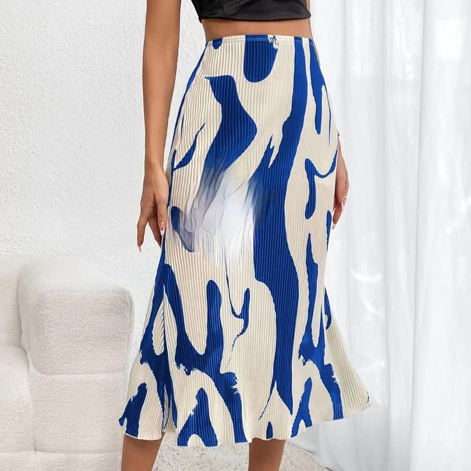 Summer New Women's Printed Skirt