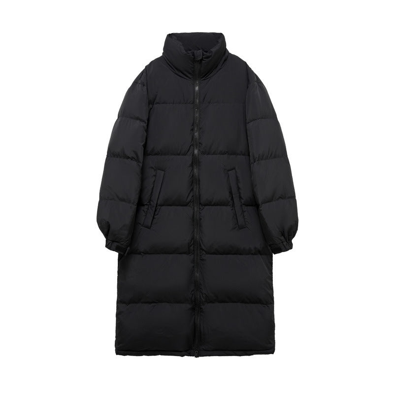 Duck Down Down Jacket Women's Winter All-matching Short Temperamental New Black Stand Collar Bread Coat