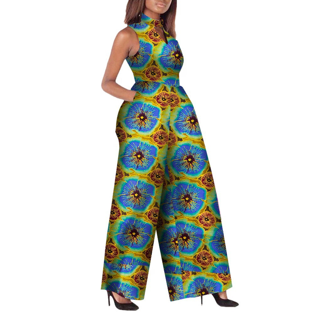 Combinaison de mode Ankara pour femmes africaines sans manches