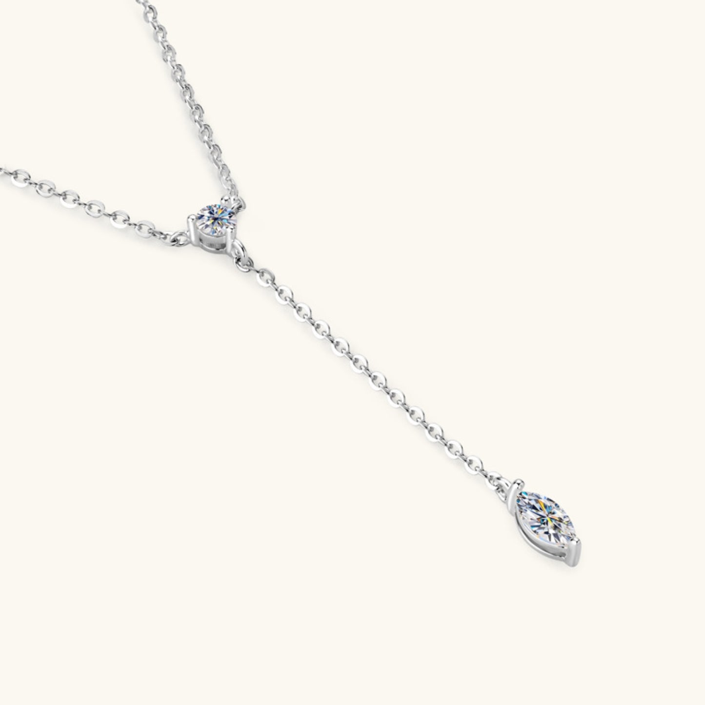 Collier en argent sterling 925 Moissanite