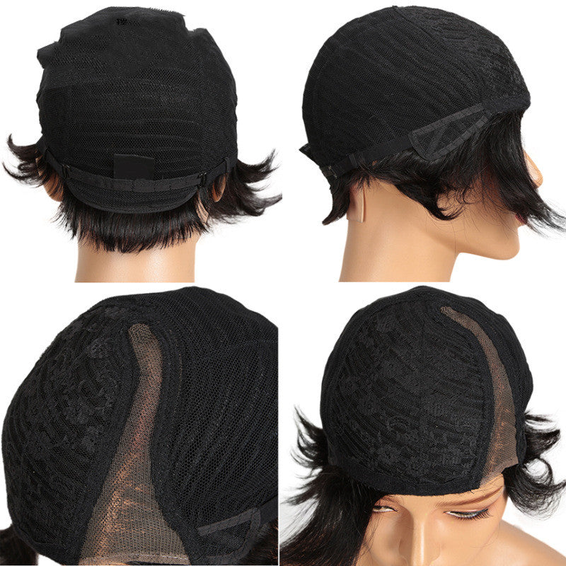 Wig Short Hand Woven Lace Color Real Hair Headgear Women