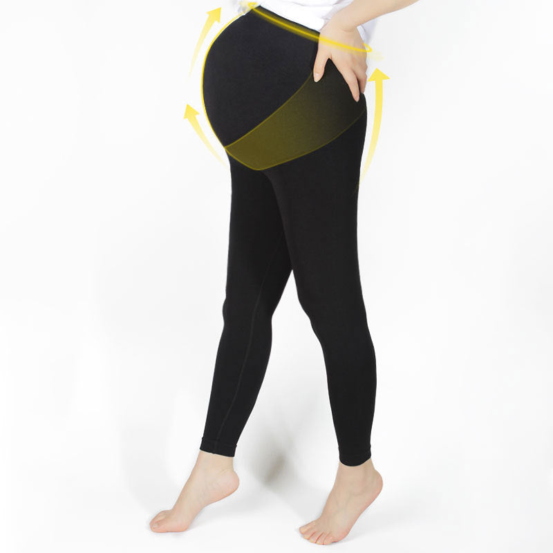 Pantalones de maternidad de alta elasticidad sin costuras que moldean el cuerpo Leggings de maternidad