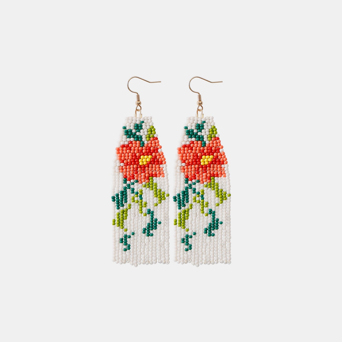 Pendientes colgantes con cuentas de flores