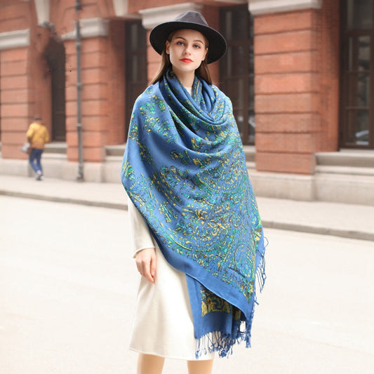 Wool Cape Thick Spring And Autumn Oversized Shawl